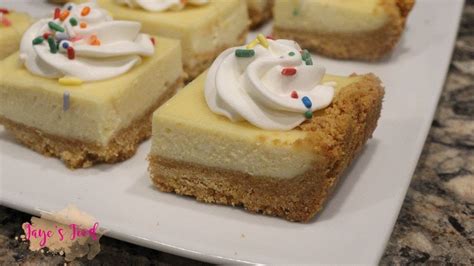 Sugar Cookie Mini Cheesecake Bars Youtube