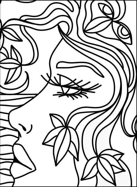 visually impaired abstract beauty faces easy coloring  book  rachel mintz coloring books