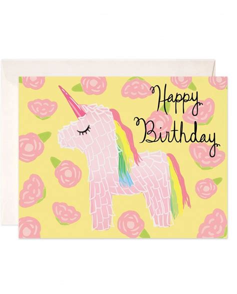 Happy Birthday Unicorn Card Waterbury Birthday Greeting Cards