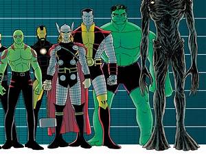 Marvel Heroes Height Comparison Chart