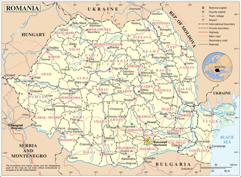 Kaart van hotels in gebied oekraïne: Kaart Oost-Europa Landen: Kaart Roemenië en Boekarest ...