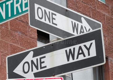 One Way Stock Image Image Of Icon Road Sign Signage 37913533