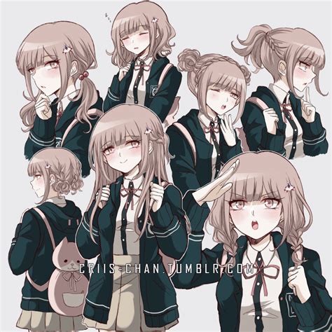 Chiaki With Different Hairstyles Danganronpa