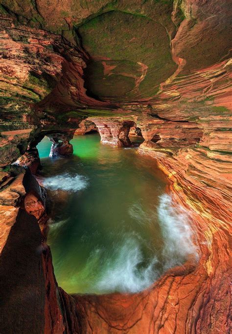 🔥 Inside A Sandstone Cave On Lake Superior Apostle Islands National