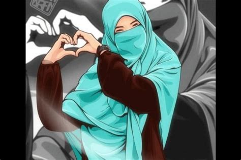 Download Gambar Kartun Muslimah Solehah 2021 Gambar Kartun Muslimah
