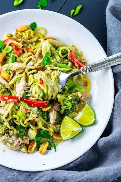 Thai green chicken curry with coconut rice bowl, authentic green thai chicken curry recipe i took back home; Life changing Thai Green Curry Chicken Noodles with all ...