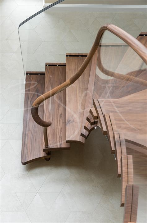 Floating Stairs Open Tread Staircase With Glass Balustrade Bisca