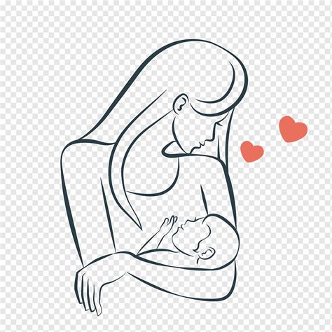 Ilustrasi Ibu Dan Bayi Ibu Ibu Memberi Bayi Menyusui Cinta Kartu