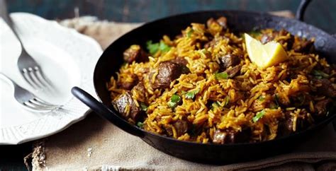 A Lovely Aromatic And Fruity Rice Dish Featuring Lamb Cubes Combined