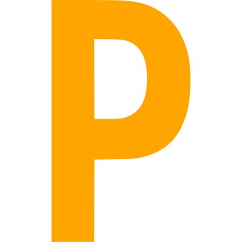 Orange Letter P Icon Free Orange Letter Icons