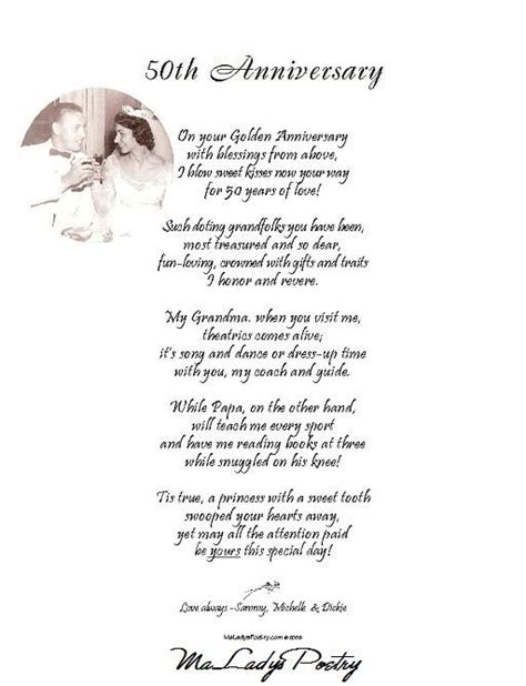 Anniversary Quotes Wedding Anniversary Poem Golden 50th