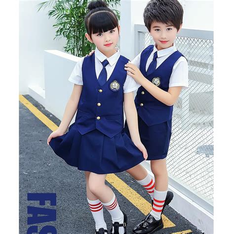 Children Japanese Korean School Uniforms Girl Boys Dance Csotumes Tops