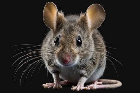 Premium Photo Mus Musculus A Common House Mouse On A Gray Background