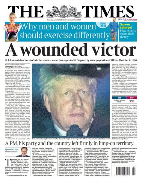 times front page 7th of june 2022 tomorrow s papers today