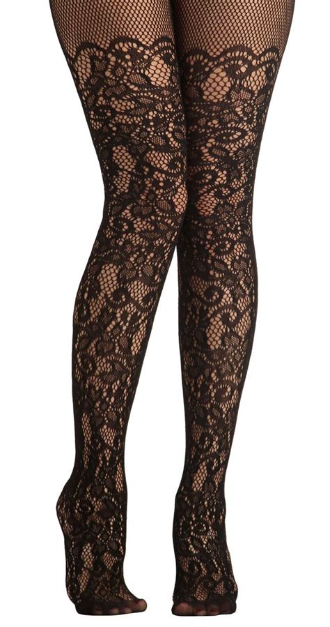 Floral Tights Tights Lace Tights Black Tights