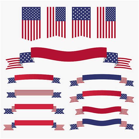 Best American Flag Banner Illustrations Royalty Free Vector Graphics