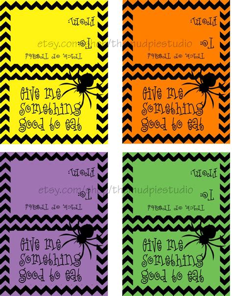 Halloween Favor Treat Tags Labels | Etsy | Halloween favors, Etsy, Favors