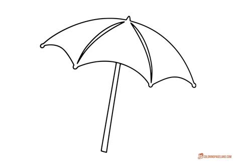 This is a beach umbrella for strand squatters looking to stay the whole day at the beach without needing to run for cover. Beach Coloring Pages - Free Printable Outline Pictures