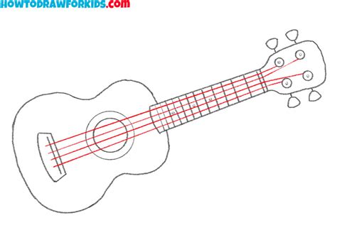 How To Draw A Ukulele Easy Drawing Tutorial For Kids