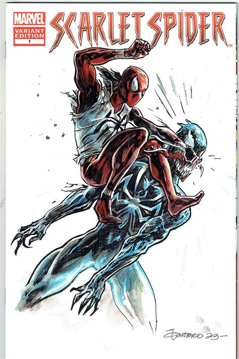 Scarlet Spider Vs Venom Sketch Cover By Fabianquintero On Deviantart