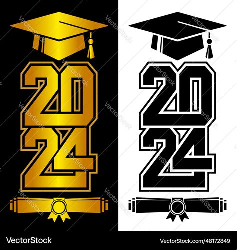Happy Graduation Class Of 2024 Vector 2024 Graduated 2024 Happy