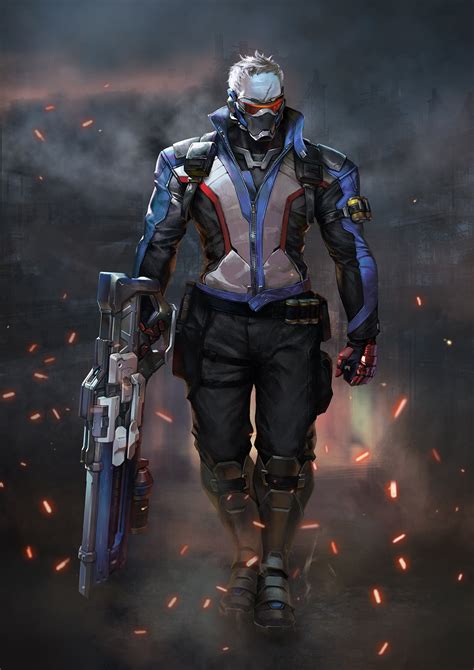 Male Character Artwork Soldier 76 Overwatch Overwatch Hd Wallpaper