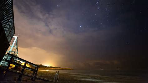 Timelapse Stock Footage Video Beach Night Sky With Stars 1595 Sicily