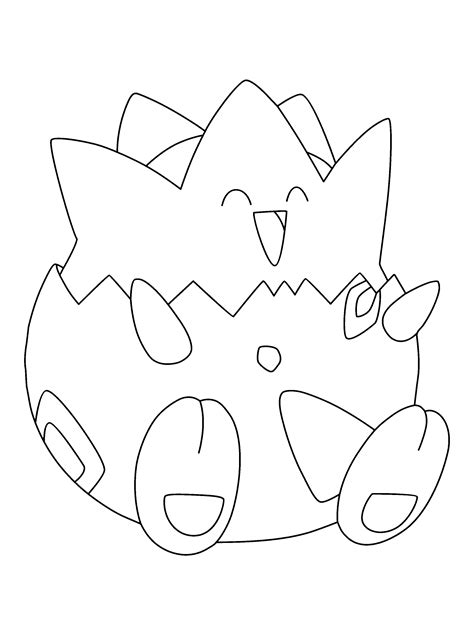 Pokemon Togepi Coloring Page