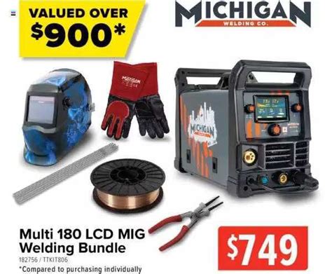 Michigan Multi 180 Lcd Mig Welding Bundle Offer At Total Tools