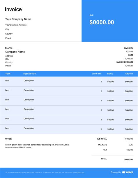Consulting Invoice Template Best Free And Simple Templates For