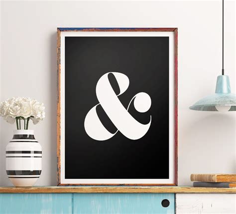 Ampersand Printable Art Typography Poster Printable Wall Decor
