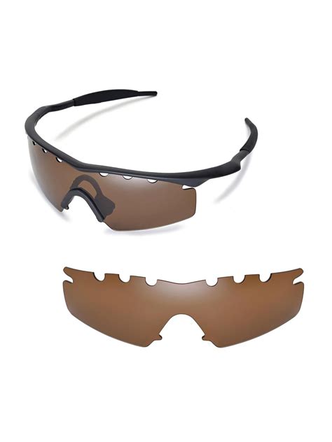 Walleva Brown Polarized Vented Replacement Lenses For Oakley M Frame