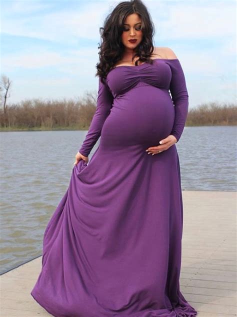 Maternity Formal Gowns Off The Shoulder Simple Slim Fit Style Plus