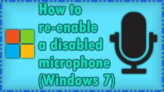 Windows offers several different ways to disable the microphone. How to re-enable a disabled Microphone(Windows 7) - YouTube