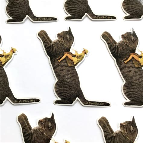 Big Cat Vinyl Sticker Weatherproof Sticker Car Decal Cat Etsy