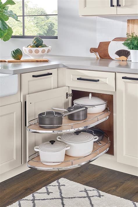 Various diamond kitchen cabinets suppliers and sellers understand that different people's needs and preferences about their kitchens vary. Diamond at Lowes - Organization - Base Corner with Curved Pull-Out