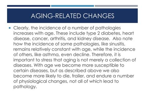 Aging Related Changes Ppt