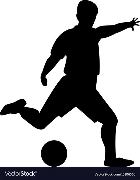Footballer The Black Color Icon Royalty Free Vector Image