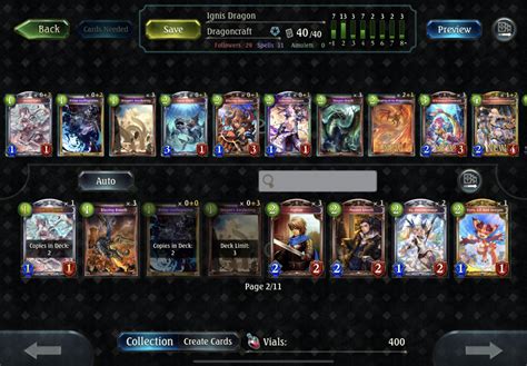 New To Shadowverse Want To Make A Dragoncraft Deck W Ignis Dragon