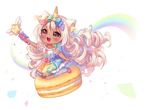 [ Video] Commission Unicorn Rainbow By Hyanna Natsu On Deviantart Chibi Girl Drawings Chibi