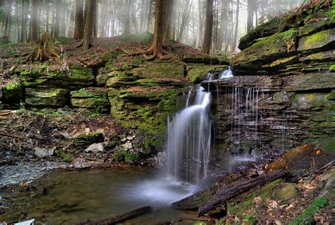 Foggy Waterfall In Morgan Hill State Photograph By Brett Maurer Fine