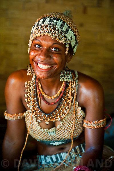 South Pacific Stock Photos Solomon Island Woman In Bride Price Dress