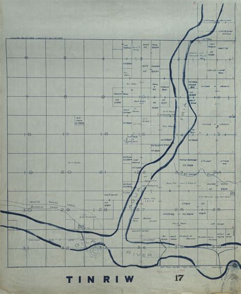 1911 Maricopa County Arizona Land Ownership Plat Map T1n R1w Arizona