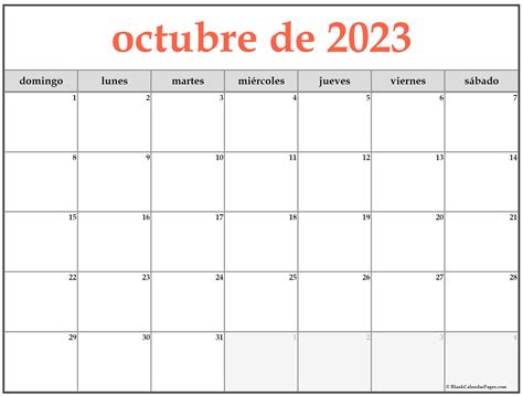 Calendario Octubre Para Imprimir Mensual Para Notas Vrogue