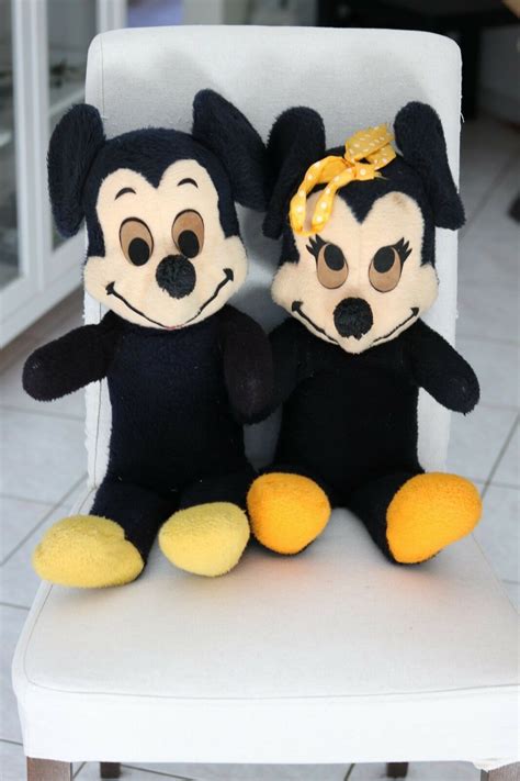 Disney Mickey Mouse And Minnie Mouse Plush Vintage 1960s 1970s