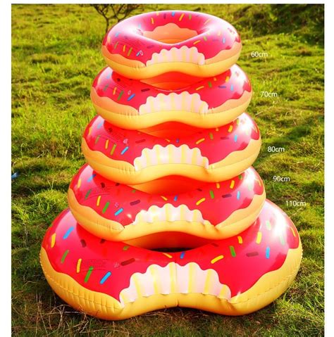 inflatable gigantic doughnut adult swimming ring floating row pool toy with pump water game pool