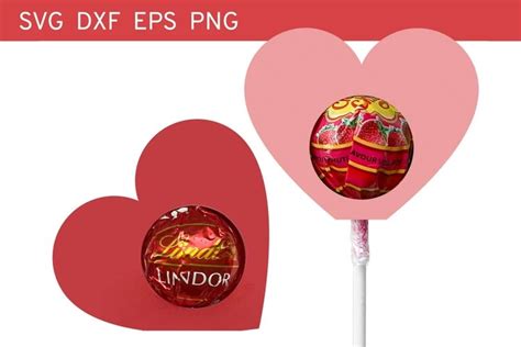 Heart Lollipop Holder svg, Hearts Chocolate Holder svg