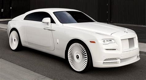 All White Rolls Royce Wraith Elevated On Forgiatos