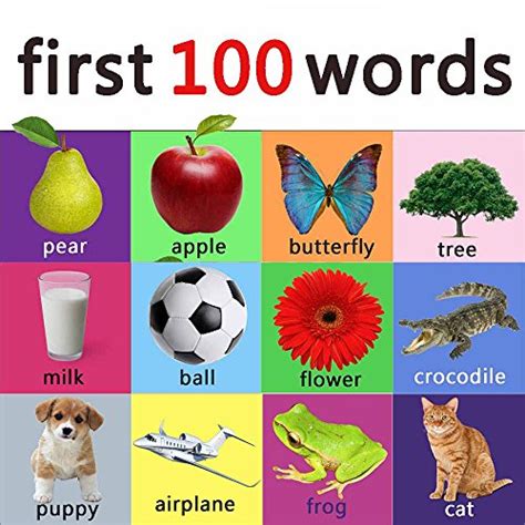 First 100 Words Learning Book For Kids Toddlers And Young Children