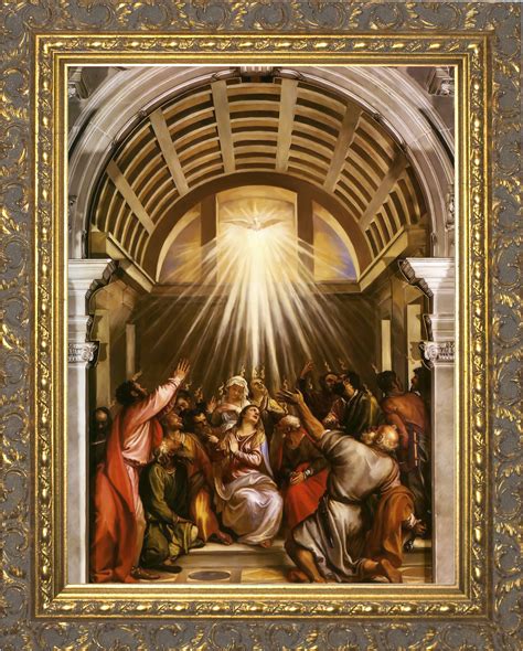 Pentecost By Titian Ornate Gold Framed Art Catholic To The Max